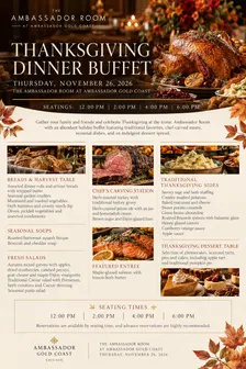 Thanksgiving Dinner Buffet at The Ambassador Room