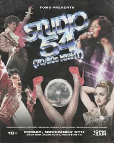 STUDIO 54: 70s / 80s night