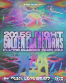 2016’s NIGHT GOLDEN ERA : THE RETURN