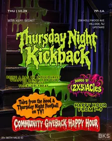 Halloweekend at BKS: Thursday Night Kickback