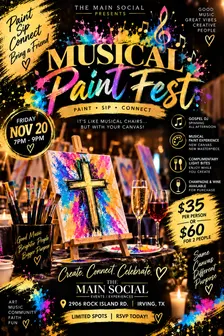 🎨🎶 Musical Paint Fest — Paint • Sip • Connect