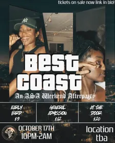 WEST COAST BEST COAST ASA PARTY