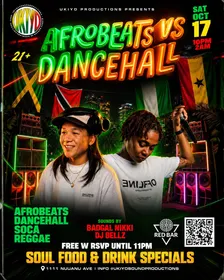 AFROBEATS vs DANCEHALL: HOOKAH, DRINK SPECIALS, SOUL FOOD & MORE