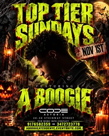A Boogie Ft Top Tier Sunday Halloween Party @ CODE Astoria
