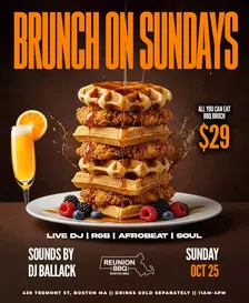 The Sunday Reunion: All-You-Can-Eat BBQ Brunch & Live DJ