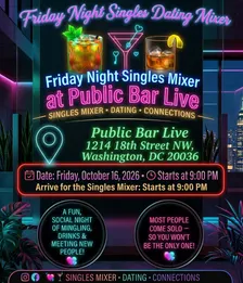 Friday Night Singles Mixer at Public Bar Live