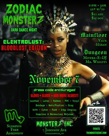 MONSTERZ INC PRESENTS: ZODIAC MONSTERZ - SCORPIO: ELEKTROLUST (BLOODLUST EDITION)