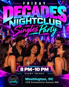 Saturday Night Singles Mixer at Decades DC