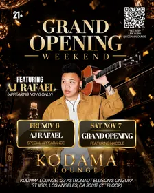 GRAND OPENING: AJ RAFAEL @ KODAMA LOUNGE (NOV 6)