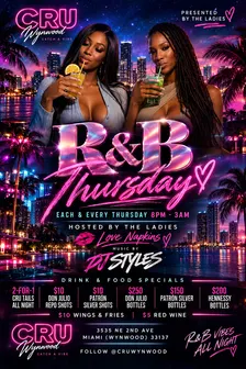 R&b Thursdays At Cru Wynwood