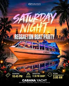 Reggaeton Boat Party NYC | Cabana Yacht at Skyport Marina | Oct 24