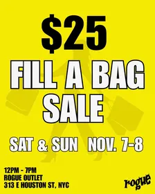 Rogue’s $25 Fill a Bag Sale