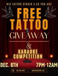 Free Tattoo Giveaway x Karaoke Competition