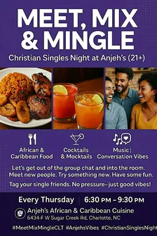 Meet, Mix & Mingle – Christian Singles Night at Anjeh’s (21+)