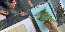Workshop Monoprinten met bladeren