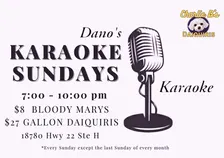 Karaoke  Sundays with Dano at Charlie B's  Daiquiris
