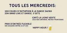 SWING DANCE LIVE BAND at Mercredis Swing!
