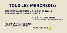 SWING DANCE LIVE BAND at Mercredis Swing!