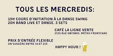 SWING DANCE LIVE BAND at Mercredis Swing!