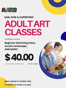 FREE Trial Adult Art Classes – Sketching, Acrylic Painting (Cupertino)