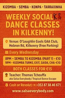 Kilkenny Kizomba & Semba Weekly Classes – All Levels