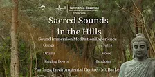 Sacred Sounds in the Hills -  Sound Journey Immersion (1pm) (1 space left)