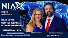 NEXT LEVEL MONTHLY BUSINESS NETWORKING MEETING - NIAX WEST PROFESSIONALS