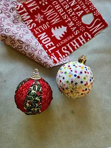 Fabric Christmas Baubles