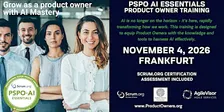 Product Owner - AI Essentials (PSPO-AIE). A Scrum.org Certified Training.
