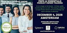 Product Owner - AI Essentials (PSPO-AIE). A Scrum.org Certified Training.