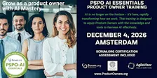 Product Owner - AI Essentials (PSPO-AIE). A Scrum.org Certified Training.