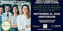Product Owner - AI Essentials (PSPO-AIE). A Scrum.org Certified Training.