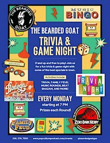 Trivia Night at The Bearded Goat with Zero Dark Nerdy