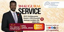 NEW CHURCH - INAUGUARAL SERVICE
