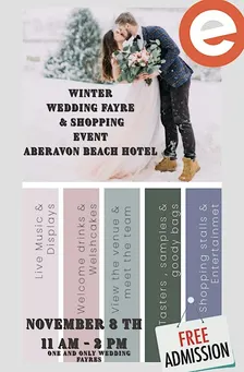 Winter wedding fayre and shopping event Aberavon beach hotel
