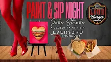 Painting NIGHT, at LOUD BURGER, a Comedy Paint & Sip