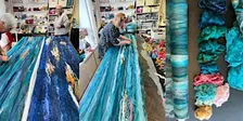 Cobweb Scarf: Wet Felting
