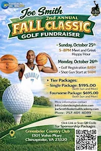 Joe Smith 2nd Annual Fall Classic Golf Fundraiser