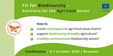 Fit for Biodiversity – Solutions for the Agri-Food Sector