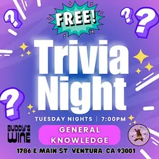 Trivia Night at Buddy's Wine in Ventura