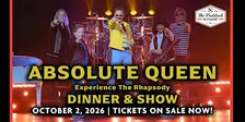 PBKC presents "Absolute Queen" -A Tribute to Queen Dinner & Show