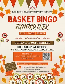 Ladies of Charity Calvert County Basket Bingo Fundraiser
