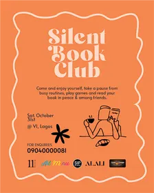 Silent Book Club  VI: Victoria Island Lagos (Oct Edition)