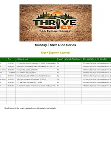 THRIVE CT-Sunday Morning Group Ride Series-Hurd Park