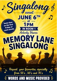 MEMORY LANE SING-ALONG ......... SEPTEMBER 11th, 2026