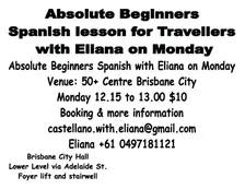 Absolute Beginners Spanish Senior for Traveller on Monday with Eliana