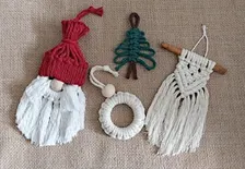 Macrame Christmas  hanging ornaments workshop