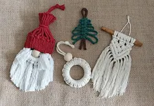 Macrame Christmas  hanging ornaments workshop