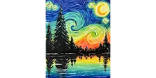 Starry Night Lake View - Paint and Sip in Norfolk | Classpop!™