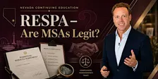 Free NV CE: RESPA - Are MSAs Legit? - 3 hrs Risk Reduction